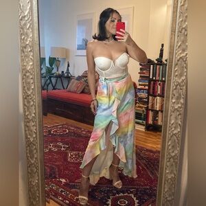 Amanda Uprichard  🌈 tie dye wrap skirt. Size P.  Gently worn w/o tags.